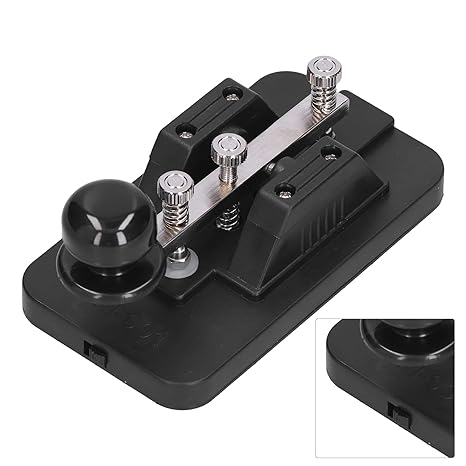 Voice Practice Code Kit Morse, Morse Code Telegraph Key Morse Code Communication Morse Code Key Telegraph Tapper Manual Practice Tool Trainer with Buzzer for Beginner