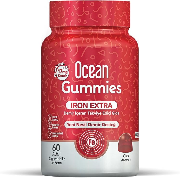 Ocean Gummies Iron Extra 17mg Çiğnenebilir Jel Form