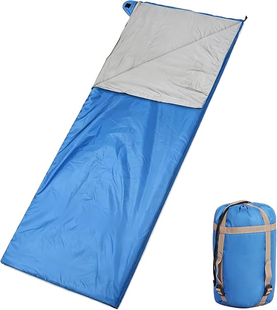 Ultralight 3-Season Sleeping Bag, Portable & Lightweight Compact Warm Sleeping Bag with Compression Sack for Outdoor Camping, Hiking and Picnic