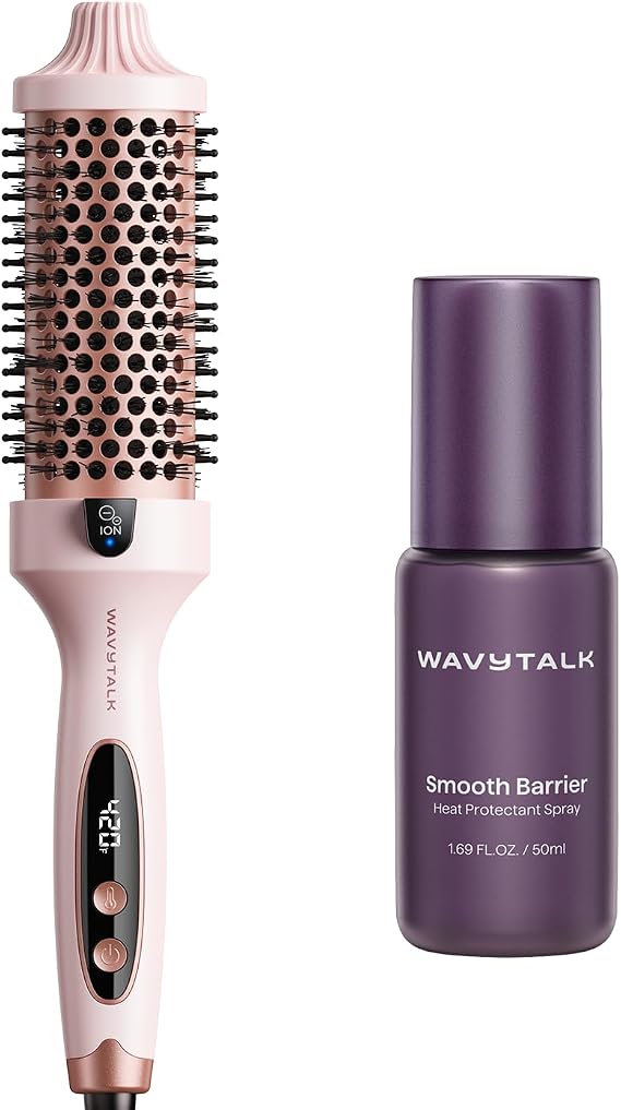 Wavytalk Blowout Boost Thermal Brush and Heat protectant Spray for Hair 1.69 Fl Oz