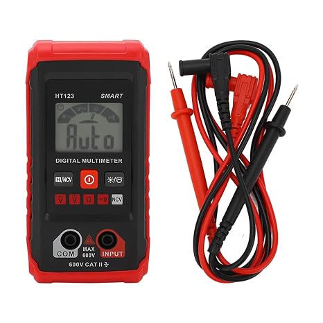 Digital Multimeter Kit 4000 Counts Smart Non Automatic Ranging Ohm Amp Volt Tester, Accurately Measures Voltage Current Meter