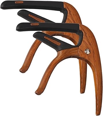 Guitar Capo for Acoustic and Electric Guitars 2 Packs Capo 6-String Acoustic Capo guitar accessories Wood Grain-Wood Grain