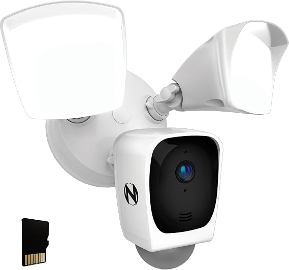Night Owl Outdoor Floodlight Deterrence Camera with 2-Way Audio and 64GB microSD Card
