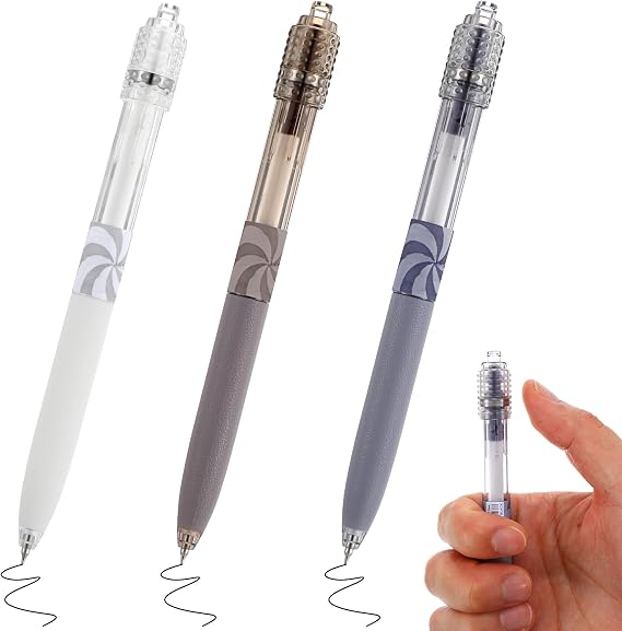 Fidget Pen 3pcs Fidget Gel Pens for Adults 0.5mm Stress Relief Spinner Pen Quick Dry Retractable Gel Pens Smooth Writing for Journaling Office School Supplies