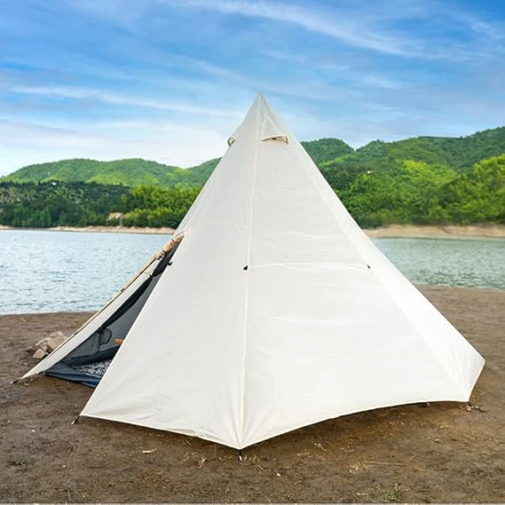 Teepee Tent Indian Outdoor Teepee Tent Ultralight Family Pyramid Tent for Backpack,Camping,Hiking,Bushcraft,Travel,Winter Camping