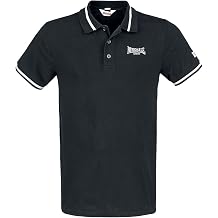 Lonsdale Men Polo Shirt Causton, Color:Black, Size:L
