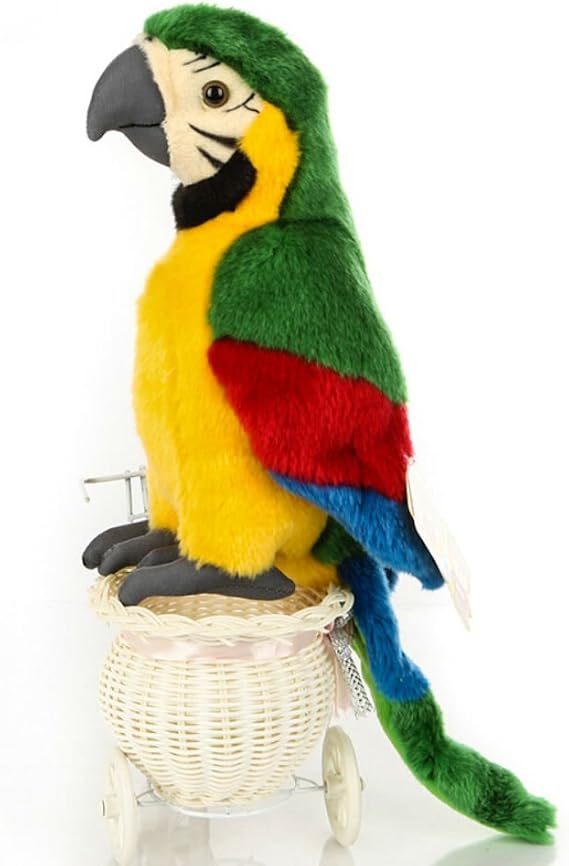 Cute rabbit 12 inch Macaw Parrot Plush Toy Stuffed Animal Toy (Green)