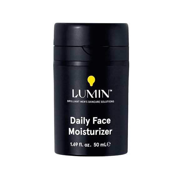 Lumin Daily Face Moisturizer for Men Lightweight Hydrating Cream with Niacinamide, Mens Face Lotion for Normal, Combination & Sensitive Skin, Korean Skincare, Smooth & Nourishing, 50ml