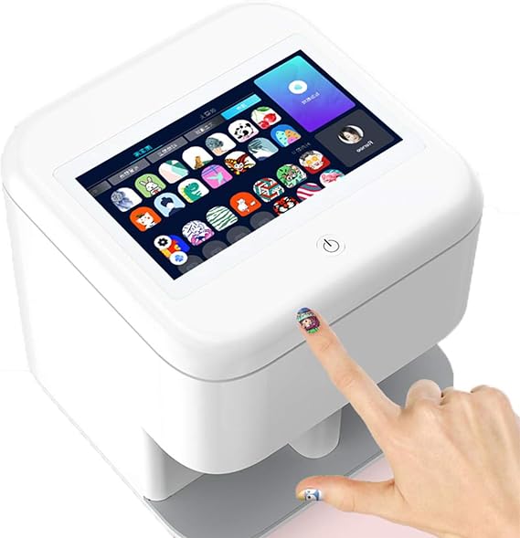 Digital Intelligent Nail Art Printer, Portable Nail Art Printer, 3D Smart Automatic Nail Printer, Digital Intelligent Nail Art Printer Upport DIY/App/WiFi/USB for Home Nail Salon
