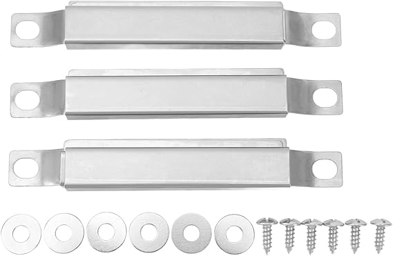 3PCS Crossover Tubes Replacement, Stainless Steel Universal Adjustable Grill Crossover Tube with Screws for BBQ Parts