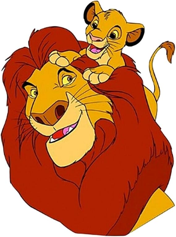 The Lion King Mufasa and Simba 9.1 Inches Wide Iron On Heat Transfer Patch
