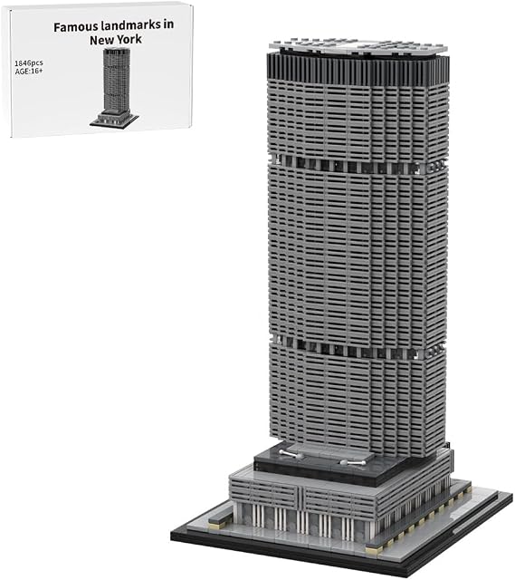 Architecture NYC MetLife Street Landmark Buildings, 1:800 Modular House Building Set, 1846 Pieces Street View Bricks for Adults, Modular Buildings Authored by SPBrix