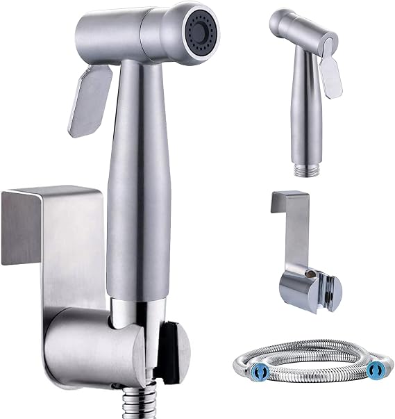 Handheld Sprayer, 3 Pack Cloth Diaper for Baby Wash Includes 150 cm Metal Hose and Holder - Excluding T-Type valves