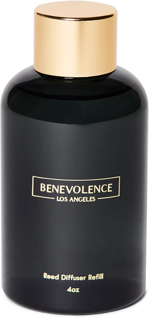 Benevolence LA Lavender & Eucalyptus Reed Diffuser Oil Refill 4 oz Long-Lasting Essential Oil Refill for Home Fragrance Diffusers Compatible with Benevolence LA Black Reed Diffusers