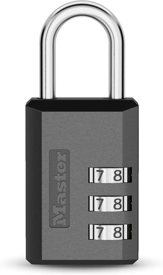 Master Lock Combination Padlock, Gym Locker Lock Custom 3-Digit Code, 647EC