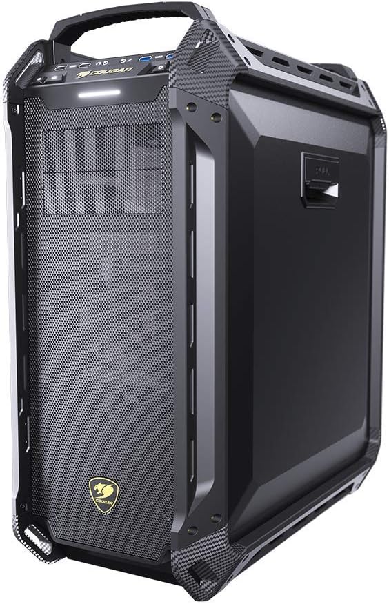 Cougar Case Panzer Max G Full Tower Easily Moddable 1 x 120 mm Fans Non LED tempred Glass Panel, Black, CGR-6AMKB-G