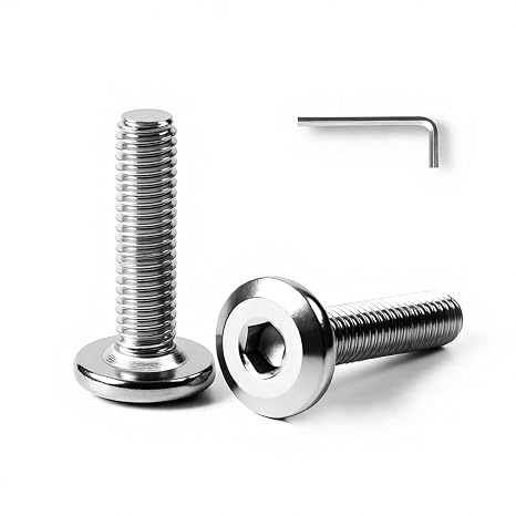 1/4-20 x 1 (30 Pack) Flat Head Hex Socket Cap Screws Bolts, 304 Stainless Steel 18-8, Hex Drive Countersunk Furniture Connector, Fully Threaded Machine Thread, Bright Finish