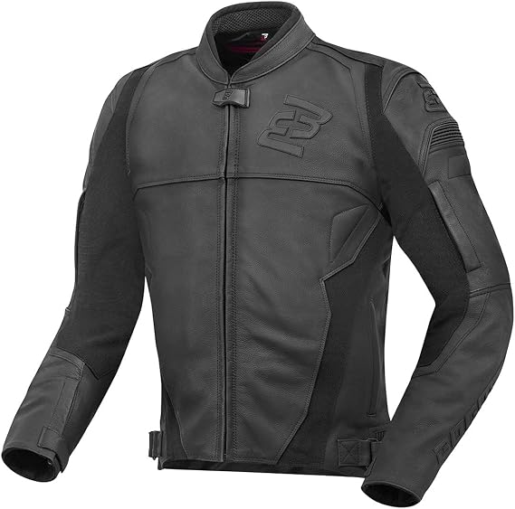 Bogotto Black-X Leather Motorcycle Jacket Black S