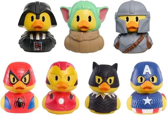 Duckalooz Character Duck Toys, Star WarsTM and Marvel 7pack Bundle