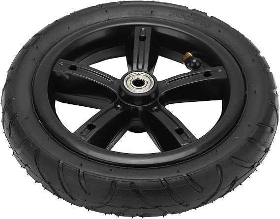 Electric Scooter Tire, 8 Inch 200x45 Tires Inner Tube Inflatable Tire with Inner Tube for Electric Scooter with Hub and Bearings