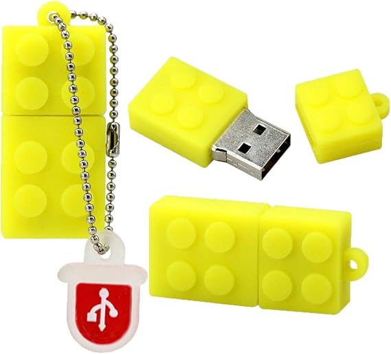 Flash Drive 16 GB - USB Thumbdrive 16GB USB - Storage Jump Drive - Pendrive Cute (Yellow)