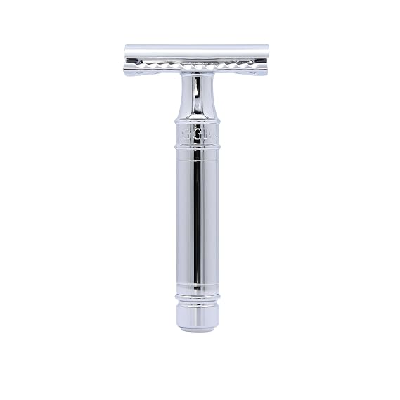 Edwin Jagger DES89BL Chrome Short DE Safety Razor (Closed Comb)