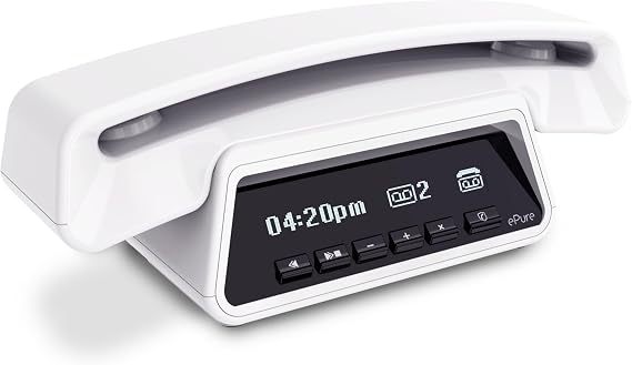 Alcatel Epure - Design DECT 6.0 Cordless Phone for Home with Answering Machine, Handsfree and Unwanted Call Blocking, White