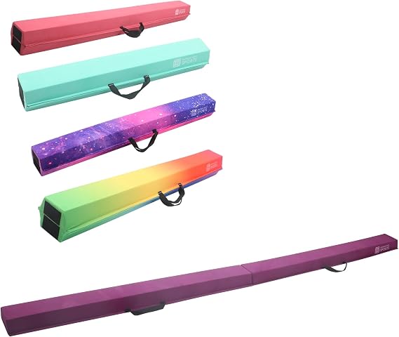 Modern-Depo Gymnastics Balance Beam 9.5Ft for Home Use | Physical Therapy, Rehabilitation and Core Strength Training Foam Folding Floor Beam for Kids, Non Slip Walking Beam
