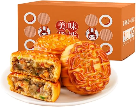 Mooncakes Gonna Mooncakes Rejuvenating Mooncakes Traditional Snack Sandwiches for Mid-Autumn and Autumn, Mooncakes Sweets Pie Instant Breakfast Sweets Mid-Autumn Mooncakes Great Gift Package Mid-Autumn Mooncake Breakfast Snack Gooncakes 14.1 oz 400 g x 1 Box