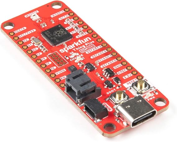 SparkFun Thing Plus - RP2040 - Compatible with Raspberry Pi | Dual-core Arm Cortex M0+ microcontroller -264kB of SRAM Running at 133MHz -USB Host Functionality -Timer w/ 4 alarms - RTC