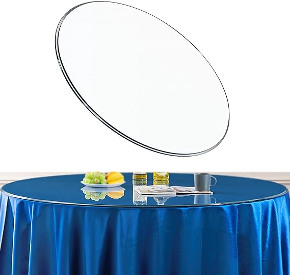 Tempered Polished Edge Round Glass Top,21IN -23IN-25IN Round Tempered Glass Table Top,Beveled Glass Table Top,Bevel Premium Round Circular Plate Glass(42CM(16.5IN))