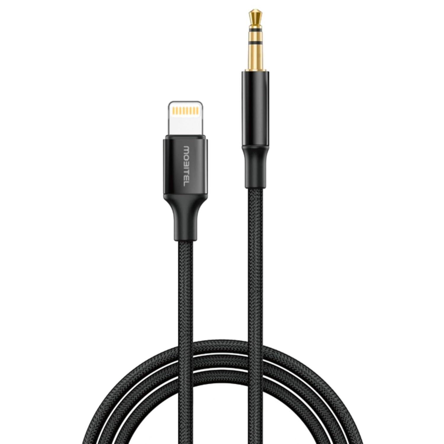Mobitel Aux Cable for iPhone in Car 2M Nylon Braided 3.5mm Aux to iPhone Cable Adapter Compatible with iPhone 14 13 12 11 iPad Works with Car Stereo Speakers Headphones