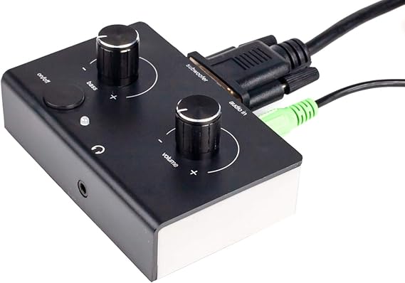 Replacement Control Pod Black Over White Compatible for Logitech Z-2300 Computer Speakers B/W