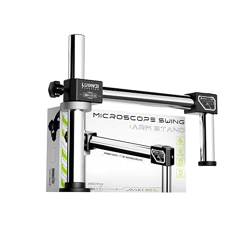 LUOWEI LW-GK03 Microscope Swing Arm Stand Supports Only 32MM Diameter Microscopes Microscope Repair Swing Arm Support Tool