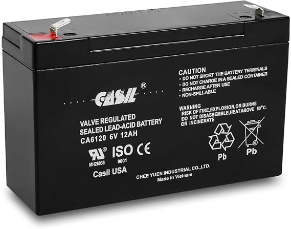 Casil 6V 12Ah Replacement Battery Compatible with Discover D6120