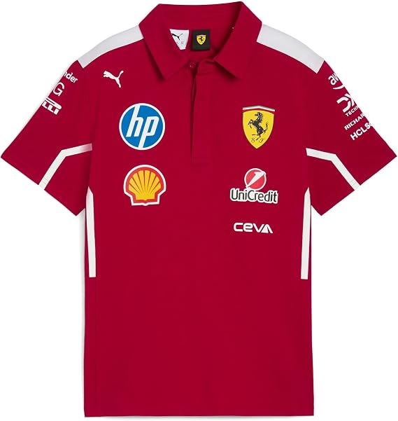 PUMA Scuderia Ferrari F1 2025 Kids' Team Polo - Red
