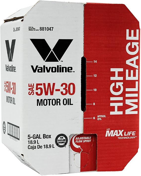 Valvoline High Mileage with MaxLife Technology Motor Oil 5W-30 5 GA Box