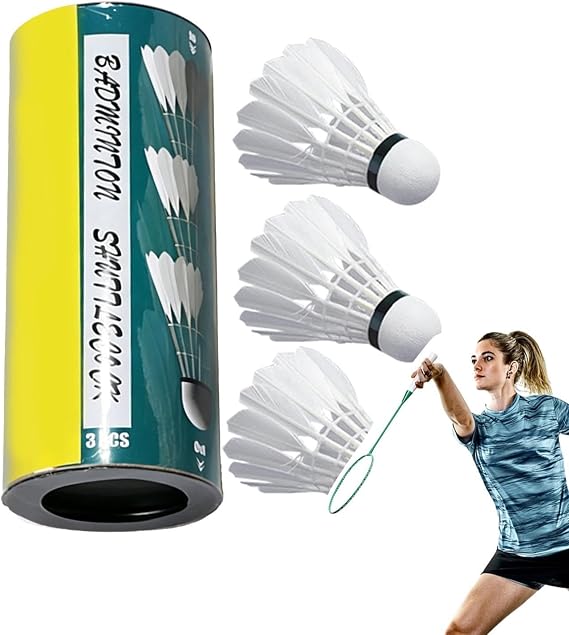 Badminton Shuttlecocks Plume High Speed, Stability, | Hitting Practice for Youth for Indoor Outdoor Sports Game Fast Practice Training Exercise Play Recreational Activity Outdoor