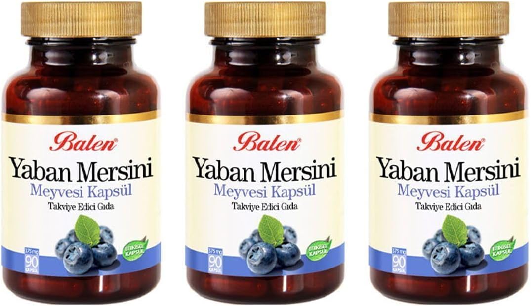 BALEN Yaban Mersini Meyvesi 375 Mg 90 Kapsül 3 Adet