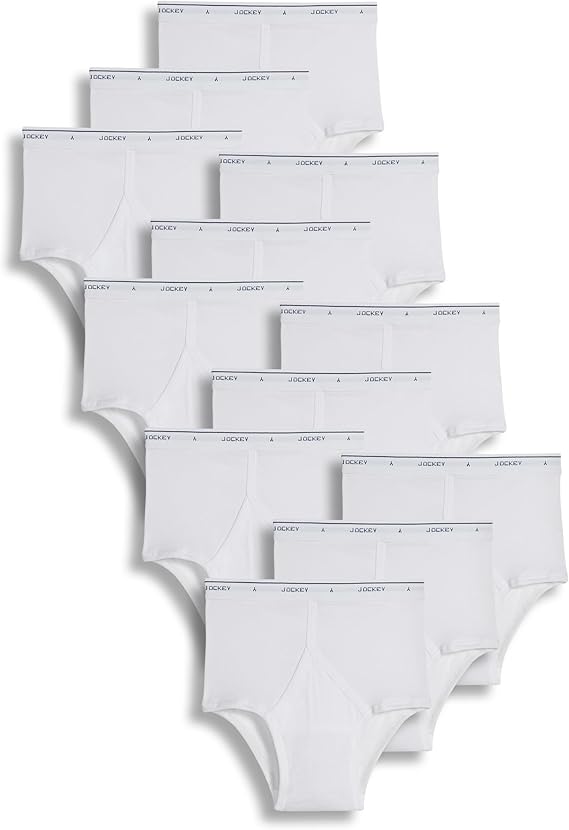 Jockey Classic Full Rise Brief- 12 Pack - 100% Cotton Underwear for Men