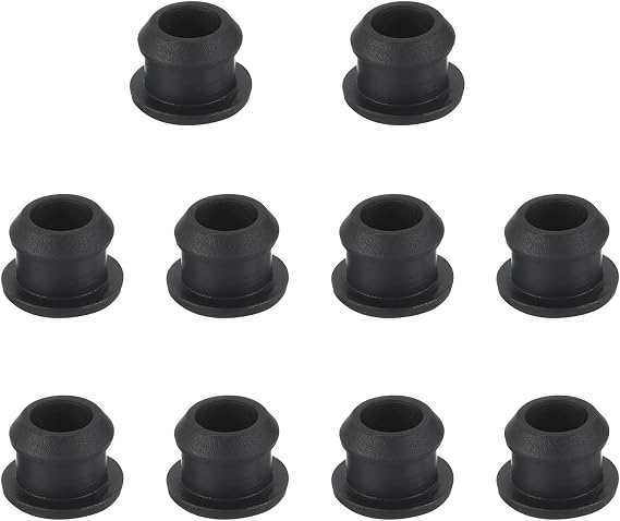 10 Pack 10mm Silicone Hole Plugs,Black Snap In Rubber Blanking Bungs