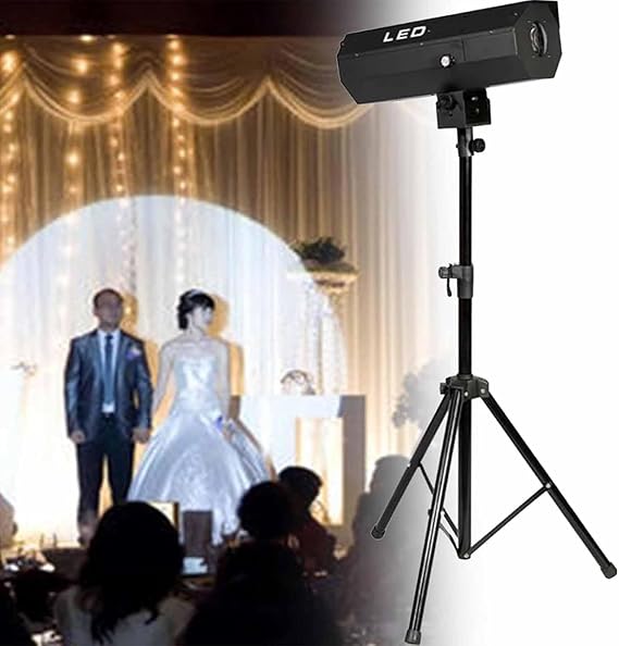 200W Stage Follow Spot Light, LED Spotlight, Adjustable Aperture Manual Control, for Wedding Birthdays Christmas Party