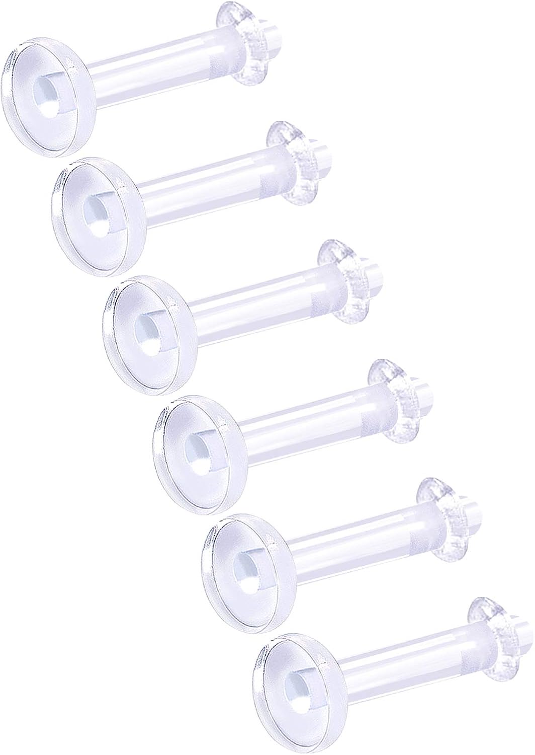 Retainer Flexible Acrylic Clear 16g-14g 6mm 8mm 10mm Labret Studs Piercing Jewelry Tragus Cartilage Lip Monroe More Choices