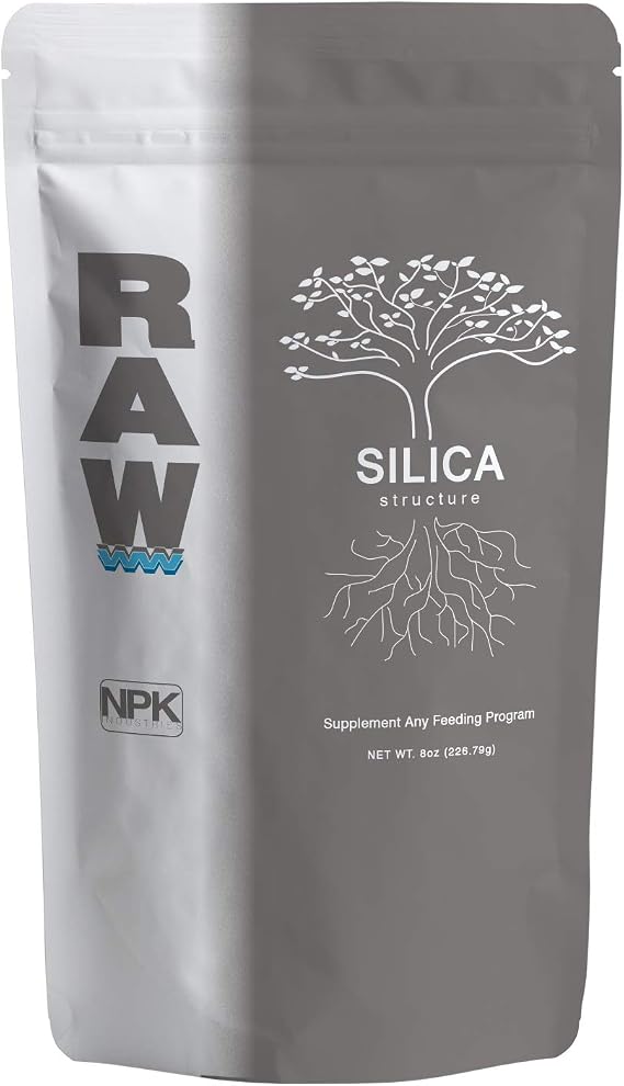 RAW Silica 8oz - High-Purity Plant Supplement for Stronger Growth and Stress Resistance - Essential Silicon Nutrient for Hydroponics, Soil, and Coco Coir