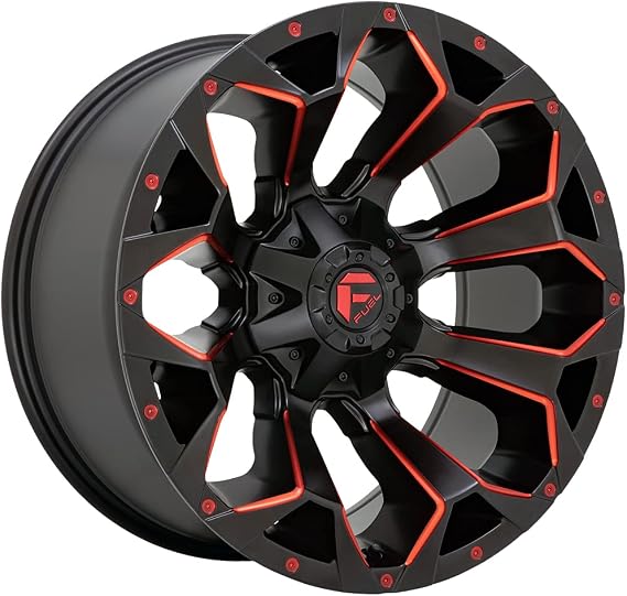 FUEL OFF-ROAD ASSAULT 17X9 5X4.5/5.0 5.04 1mm MATTE BLACK RED MILLED - D78717902650