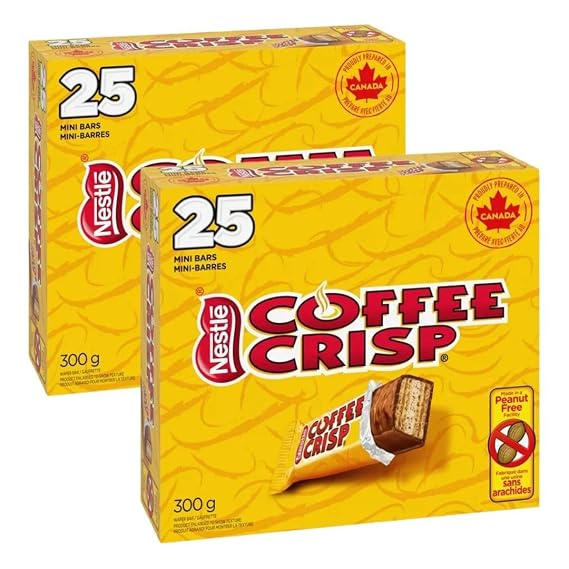 Coffee Crisp Snack Size, 25ct/312g (Pack of 2) Includes Ice Pack (Shipped from Canada)