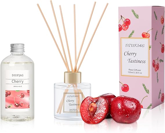 100 ml Cherry Reed Diffuser and 250ml Reed Refill