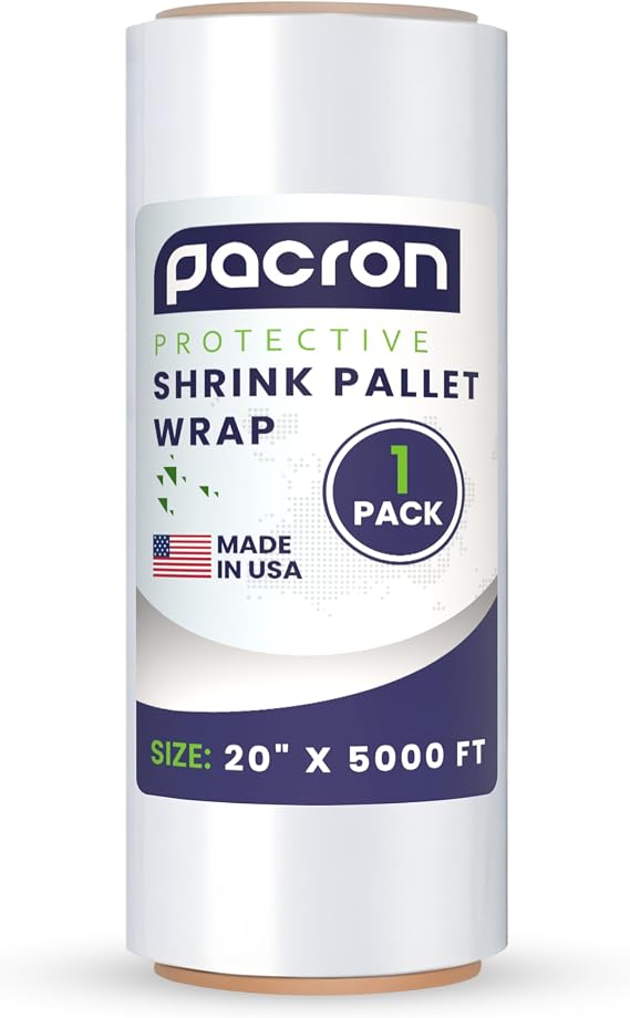 Machine Stretch Wrap 20" x 5000ft 1 Rolls 80 Gauge Heavy-Duty Pallet