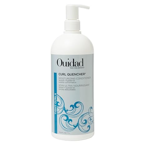 Ouidad Curl Quencher Moisturizing Conditioner, Hydrate, Nourish & Elongate | Curl Defining Thick Formula, Creamy Detangling Conditioner Helps Repair Damage, Plumps and Seals the Cuticle, For Tight Curls