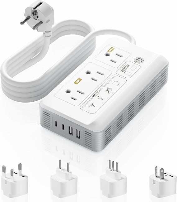 Mapambo 2000W Voltage Converter US to Europe, 7 in 1 Voltage Converter